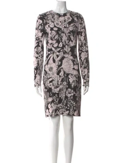 Pre-owned Roberto Cavalli Floral Print Knee-length Dress In Multi