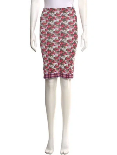 Pre-owned Roberto Cavalli Floral Print Knee-length Skirt In Multi