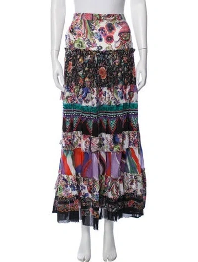 Pre-owned Roberto Cavalli Floral Print Midi Length Skirt In Multi