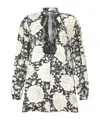 Roberto Cavalli Minikleid Mit Floralem Print Und Spitze In White