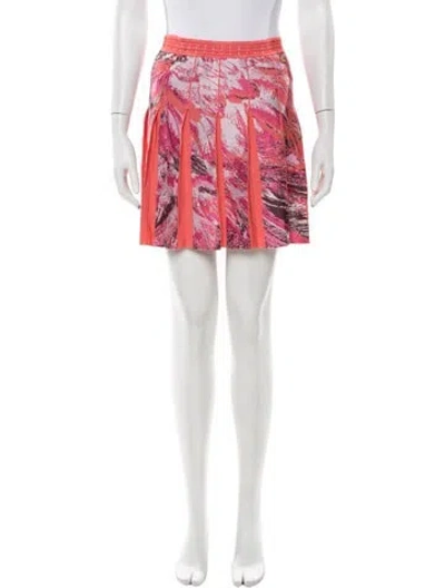 Pre-owned Roberto Cavalli Floral Print Mini Skirt W/ Tags In Pink