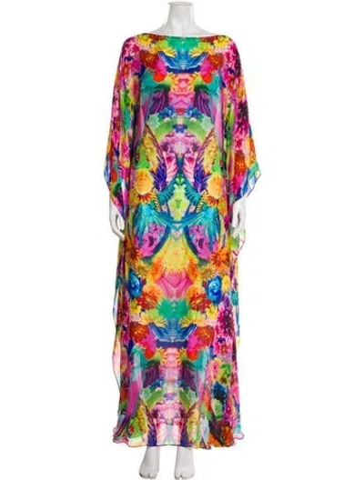 Pre-owned Roberto Cavalli Floral Print Nightgown In Multi