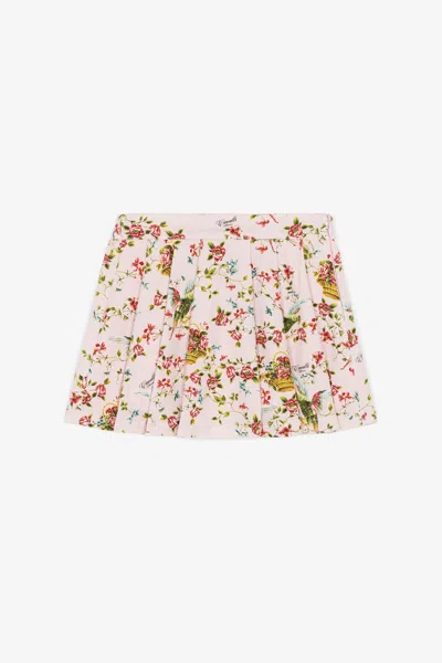 Roberto Cavalli Floral-print Skirt In Pink