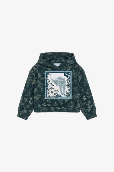 Roberto Cavalli Floral Print Sweatshirt In Blue