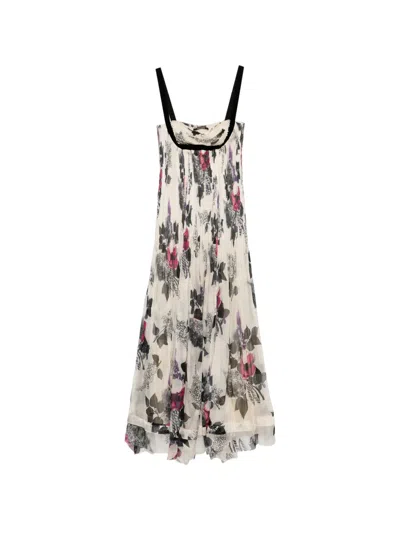 Roberto Cavalli Floral-print Bustier Maxi Dress In Multi