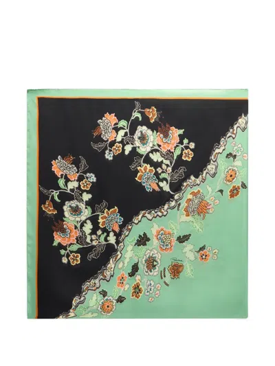 Roberto Cavalli Floral-print Scarf In Multi