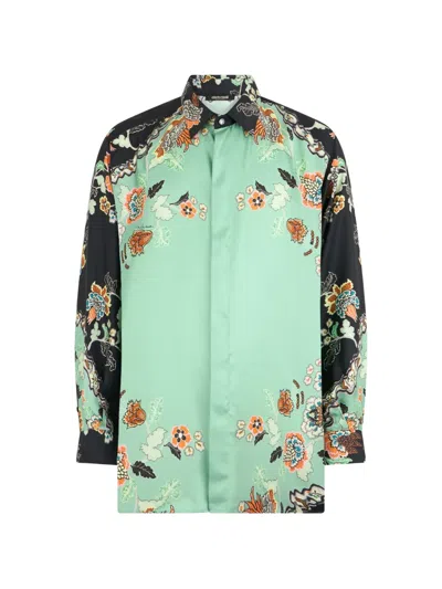 Roberto Cavalli Floral-print Shirt In Multi