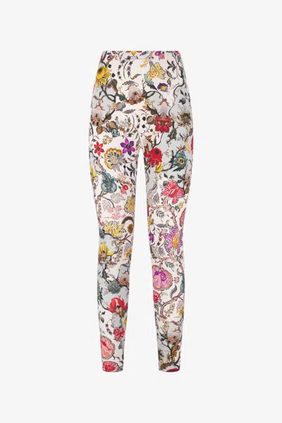 Roberto Cavalli Florentine Flowers Print Leggings In Multi
