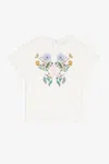 Roberto Cavalli Flower And Rc Monogram-print Cotton T-shirt In White
