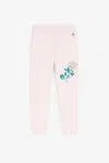 Roberto Cavalli Flower-embroidered Cotton Sweatpants In Pink