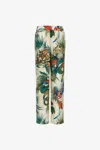 Roberto Cavalli Fluid Jungle Print Trousers In Green