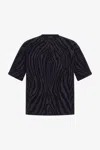 Roberto Cavalli Freedom Print T-shirt In Black