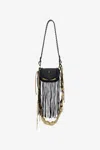 Roberto Cavalli Fringe Fang Bag In Black