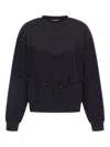 Roberto Cavalli Fringe Sweatshirt In Black