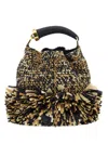 Roberto Cavalli Fringed Shoulder Bag In Black