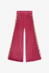 Roberto Cavalli Fuchsia Track Pants With Rc Monogram In Pink
