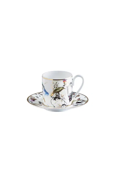 Roberto Cavalli Garden's Birds Coffee Cups Gift Set (2 Pieces) In Multi