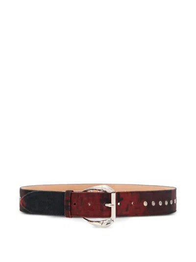 ROBERTO CAVALLI GARMENT-DYED STUDDED BELT