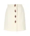 Roberto Cavalli Skirt With Jewels Buttons In White