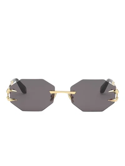 Roberto Cavalli Geometric-frame Sunglasses In Gold