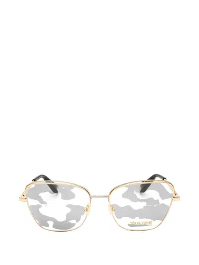 Roberto Cavalli Geometric-frame Glasses In Orange