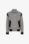 Roberto Cavalli Gingham Jacket In Black/white