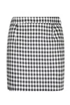 Roberto Cavalli High-waisted Checkered Mini Length Skirts In White