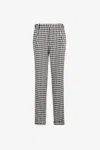 Roberto Cavalli Gingham Straight-leg Tailored Trousers In Black/white