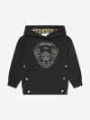 Roberto Cavalli Logo-embroidered Hoodie In Black