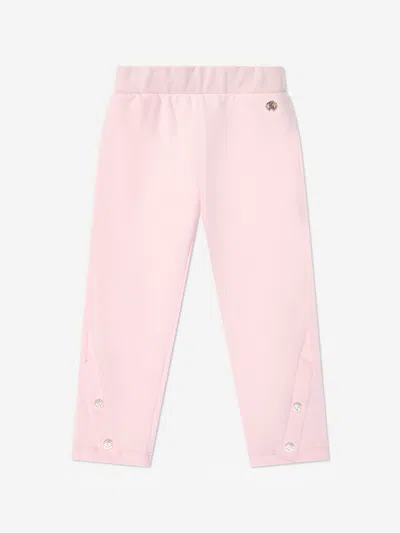 Roberto Cavalli Babies' Girls Flower Joggers In Pink