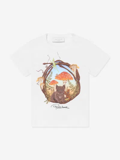 Roberto Cavalli Babies'  Girls Woodland T-shirt In White