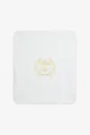 Roberto Cavalli Gold Blanket With Floral Print In Gold