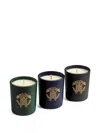 Roberto Cavalli Gold Jungle Scented Candle (set Of Three) In Black