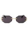 Roberto Cavalli Gold Metal Sunglasses In Brown