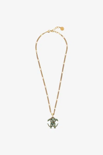 Roberto Cavalli Gold Necklace With Rc Pendant