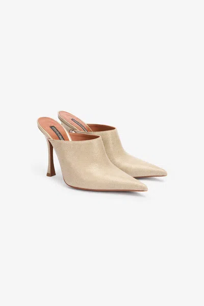 ROBERTO CAVALLI SPITZE MULES AUS LEDER