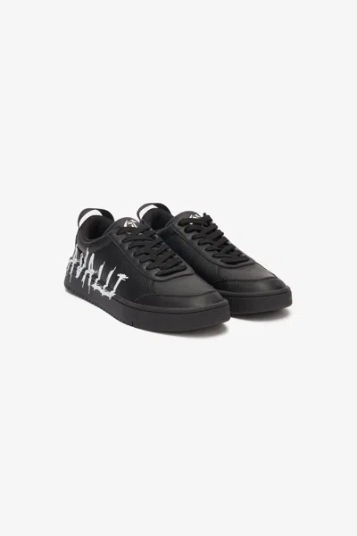 Roberto Cavalli Graffiti Logo Trainers In Black