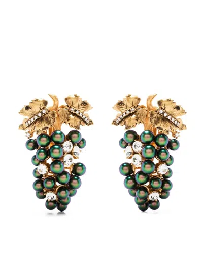 Roberto Cavalli Grape Crystal-embellished Earrings