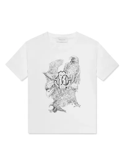 Roberto Cavalli Graphic-print Cotton T-shirt In Weiss