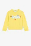 Roberto Cavalli Graphic-print Crew-neck Sweatshirt In Yellow