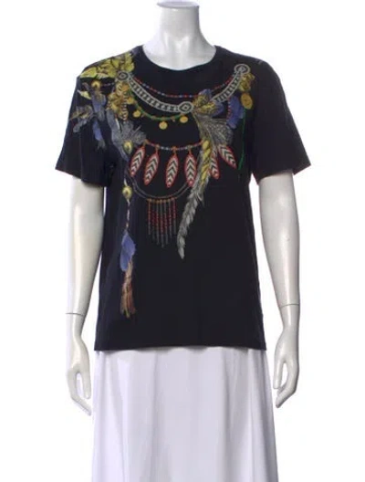 Pre-owned Roberto Cavalli Graphic Print Crew Neck T-shirt In Black