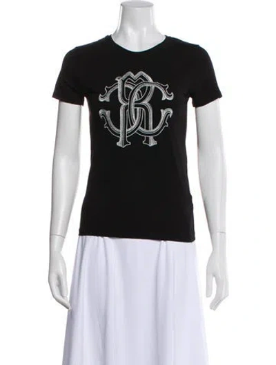 Pre-owned Roberto Cavalli Graphic Print Crew Neck T-shirt In Multi