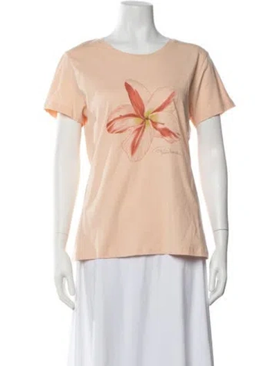 Pre-owned Roberto Cavalli Graphic Print Crew Neck T-shirt W/ Tags In Pink