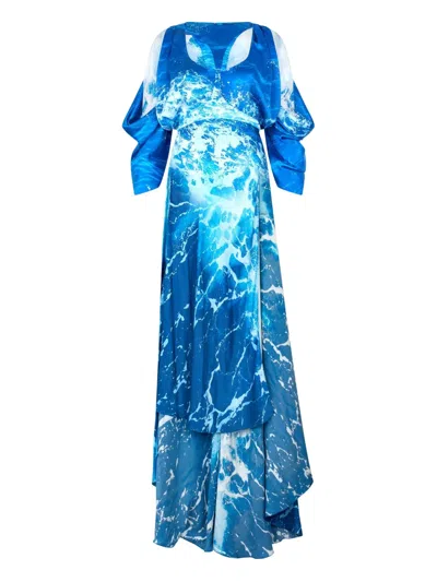 ROBERTO CAVALLI GRAPHIC-PRINT DRESS