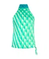 Roberto Cavalli Silk Top With Optical Glass Print