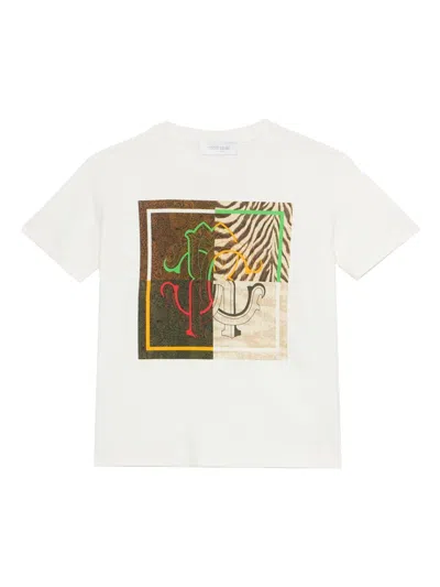Roberto Cavalli Kids' Graphic-print T-shirt In White