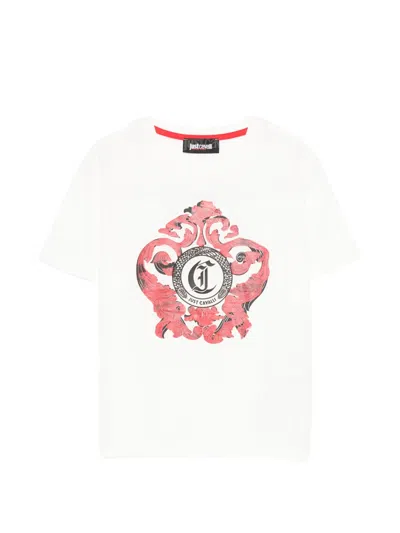 Roberto Cavalli Kids' Graphic-print T-shirt In White