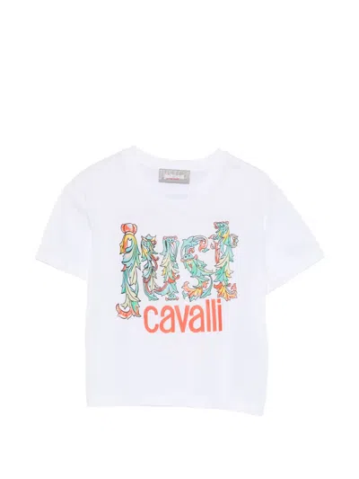 Roberto Cavalli Kids' Graphic T-shirt In White