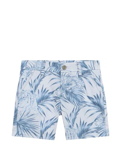 Roberto Cavalli Babies' Graphic-print Shorts In Blue