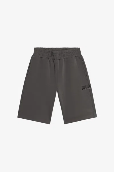 Roberto Cavalli Kids' Graue Shorts Aus Baumwollmischung In Gray